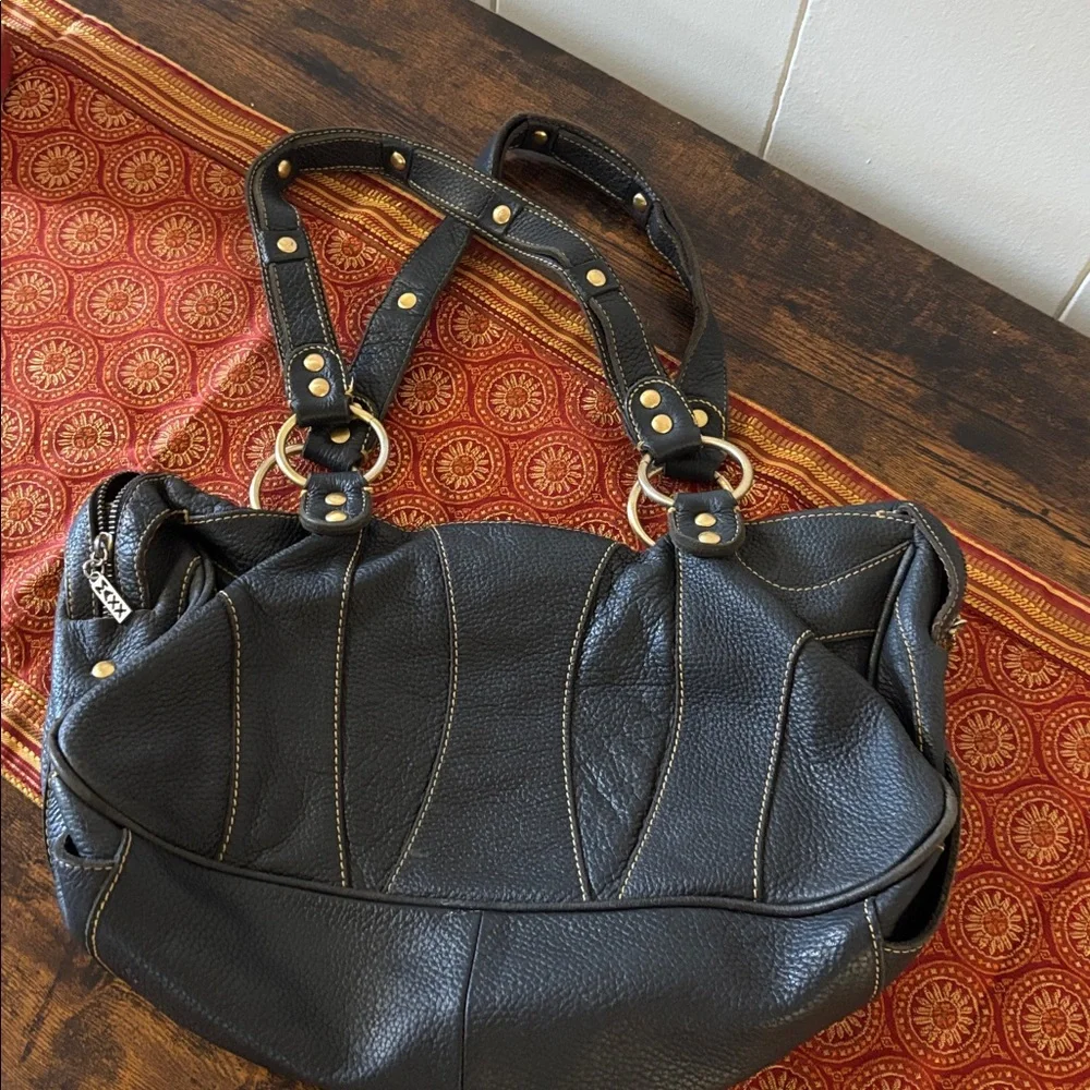 MAX NEW YORK LEATHER TOTE BAG - Picture 2 of 8